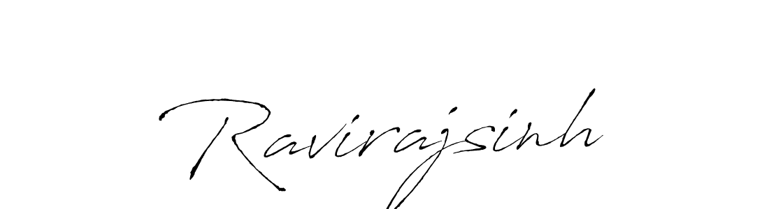 How to make Ravirajsinh name signature. Use Antro_Vectra style for creating short signs online. This is the latest handwritten sign. Ravirajsinh signature style 6 images and pictures png