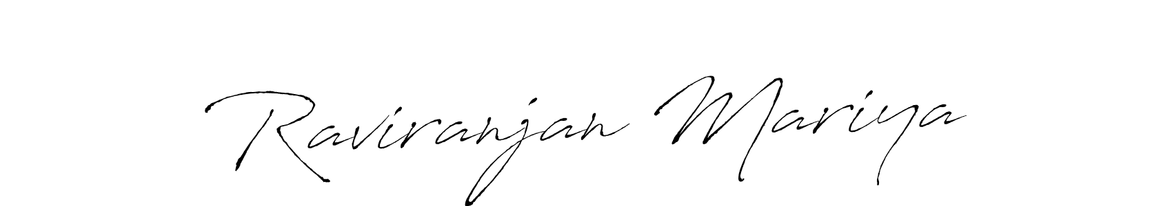 How to make Raviranjan Mariya name signature. Use Antro_Vectra style for creating short signs online. This is the latest handwritten sign. Raviranjan Mariya signature style 6 images and pictures png