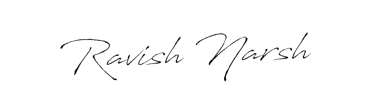 Antro_Vectra is a professional signature style that is perfect for those who want to add a touch of class to their signature. It is also a great choice for those who want to make their signature more unique. Get Ravish Narsh name to fancy signature for free. Ravish Narsh signature style 6 images and pictures png