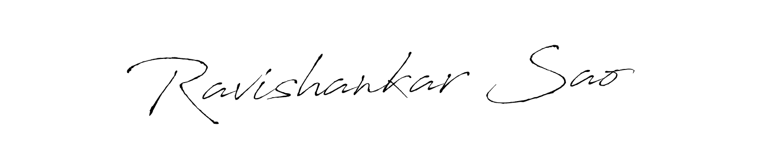 Design your own signature with our free online signature maker. With this signature software, you can create a handwritten (Antro_Vectra) signature for name Ravishankar Sao. Ravishankar Sao signature style 6 images and pictures png