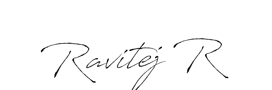 Also we have Ravitej R name is the best signature style. Create professional handwritten signature collection using Antro_Vectra autograph style. Ravitej R signature style 6 images and pictures png