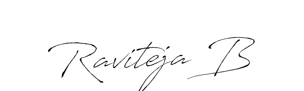You can use this online signature creator to create a handwritten signature for the name Raviteja B. This is the best online autograph maker. Raviteja B signature style 6 images and pictures png