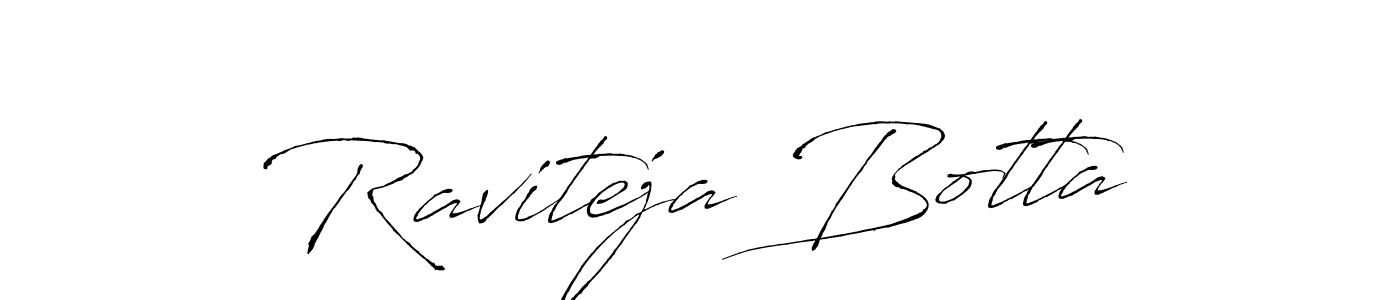 Raviteja Botta stylish signature style. Best Handwritten Sign (Antro_Vectra) for my name. Handwritten Signature Collection Ideas for my name Raviteja Botta. Raviteja Botta signature style 6 images and pictures png