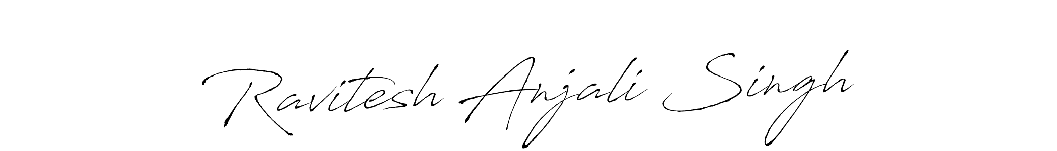 Design your own signature with our free online signature maker. With this signature software, you can create a handwritten (Antro_Vectra) signature for name Ravitesh Anjali Singh. Ravitesh Anjali Singh signature style 6 images and pictures png