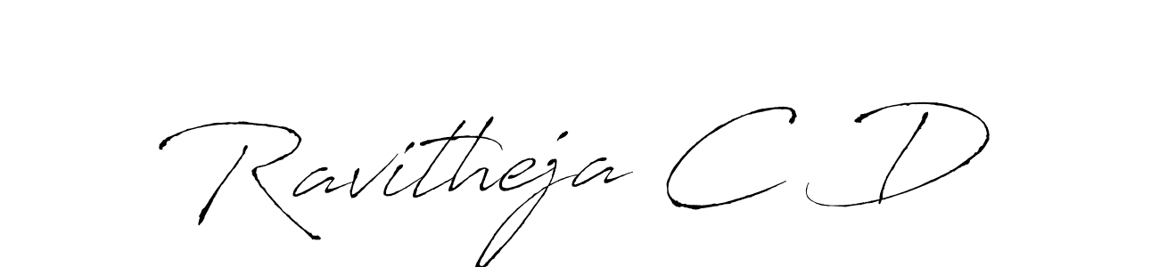 This is the best signature style for the Ravitheja C D name. Also you like these signature font (Antro_Vectra). Mix name signature. Ravitheja C D signature style 6 images and pictures png