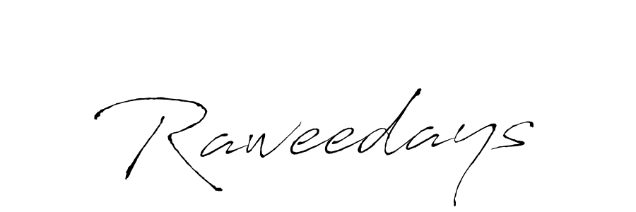 Design your own signature with our free online signature maker. With this signature software, you can create a handwritten (Antro_Vectra) signature for name Raweedays. Raweedays signature style 6 images and pictures png