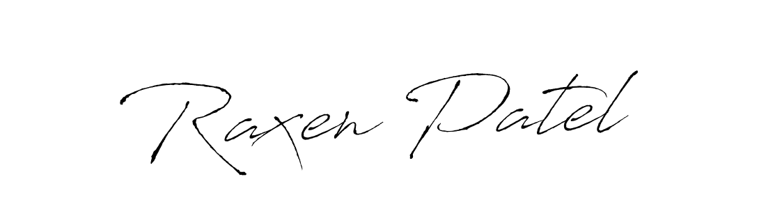 How to make Raxen Patel name signature. Use Antro_Vectra style for creating short signs online. This is the latest handwritten sign. Raxen Patel signature style 6 images and pictures png