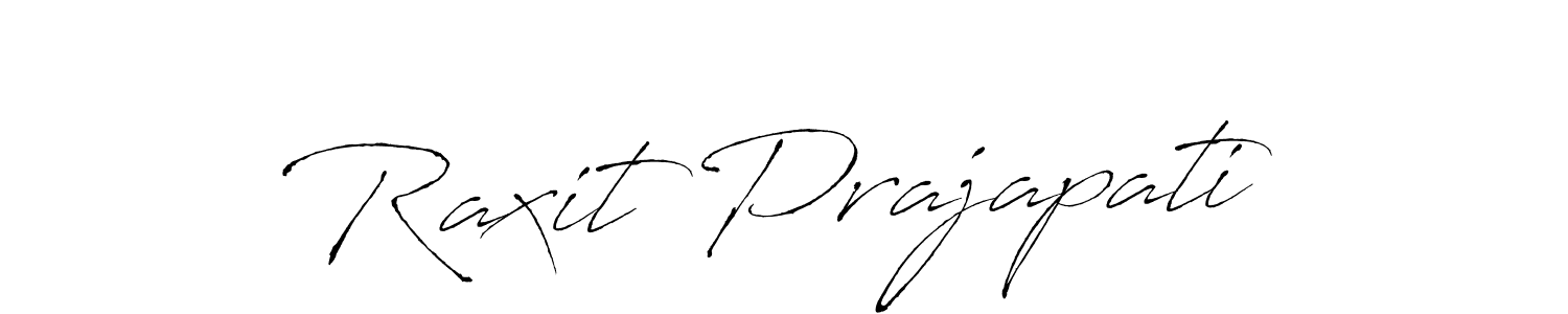 Design your own signature with our free online signature maker. With this signature software, you can create a handwritten (Antro_Vectra) signature for name Raxit Prajapati. Raxit Prajapati signature style 6 images and pictures png