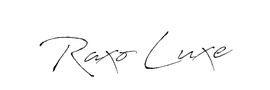 Similarly Antro_Vectra is the best handwritten signature design. Signature creator online .You can use it as an online autograph creator for name Raxo Luxe. Raxo Luxe signature style 6 images and pictures png