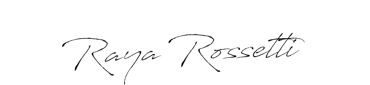 Design your own signature with our free online signature maker. With this signature software, you can create a handwritten (Antro_Vectra) signature for name Raya Rossetti. Raya Rossetti signature style 6 images and pictures png