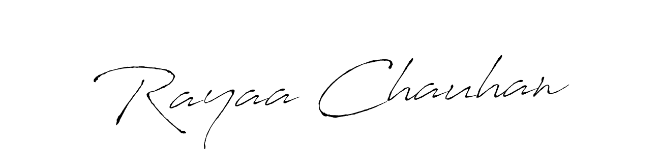 How to make Rayaa Chauhan signature? Antro_Vectra is a professional autograph style. Create handwritten signature for Rayaa Chauhan name. Rayaa Chauhan signature style 6 images and pictures png