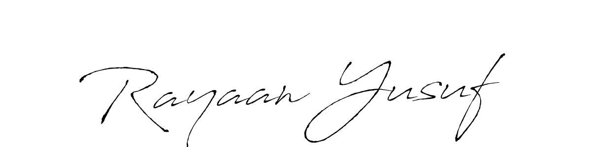 Rayaan Yusuf stylish signature style. Best Handwritten Sign (Antro_Vectra) for my name. Handwritten Signature Collection Ideas for my name Rayaan Yusuf. Rayaan Yusuf signature style 6 images and pictures png