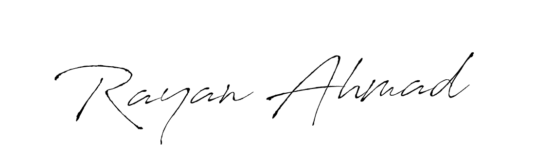 Also we have Rayan Ahmad name is the best signature style. Create professional handwritten signature collection using Antro_Vectra autograph style. Rayan Ahmad signature style 6 images and pictures png