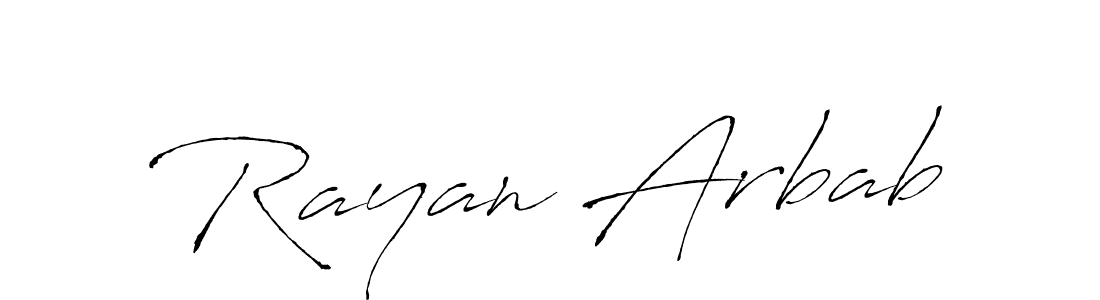 Rayan Arbab stylish signature style. Best Handwritten Sign (Antro_Vectra) for my name. Handwritten Signature Collection Ideas for my name Rayan Arbab. Rayan Arbab signature style 6 images and pictures png