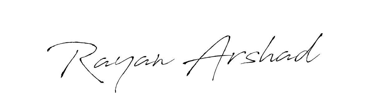 Antro_Vectra is a professional signature style that is perfect for those who want to add a touch of class to their signature. It is also a great choice for those who want to make their signature more unique. Get Rayan Arshad name to fancy signature for free. Rayan Arshad signature style 6 images and pictures png