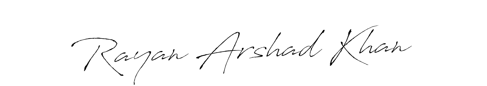 Make a beautiful signature design for name Rayan Arshad Khan. Use this online signature maker to create a handwritten signature for free. Rayan Arshad Khan signature style 6 images and pictures png