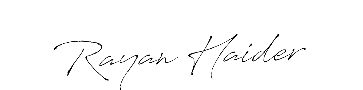 Also we have Rayan Haider name is the best signature style. Create professional handwritten signature collection using Antro_Vectra autograph style. Rayan Haider signature style 6 images and pictures png