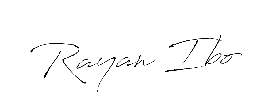 How to make Rayan Ibo signature? Antro_Vectra is a professional autograph style. Create handwritten signature for Rayan Ibo name. Rayan Ibo signature style 6 images and pictures png