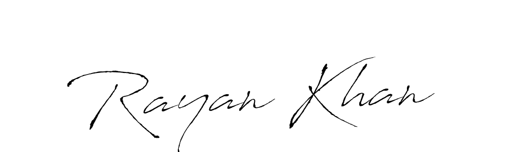 Make a beautiful signature design for name Rayan Khan. With this signature (Antro_Vectra) style, you can create a handwritten signature for free. Rayan Khan signature style 6 images and pictures png