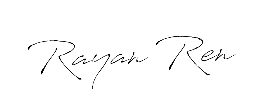 Use a signature maker to create a handwritten signature online. With this signature software, you can design (Antro_Vectra) your own signature for name Rayan Ren. Rayan Ren signature style 6 images and pictures png