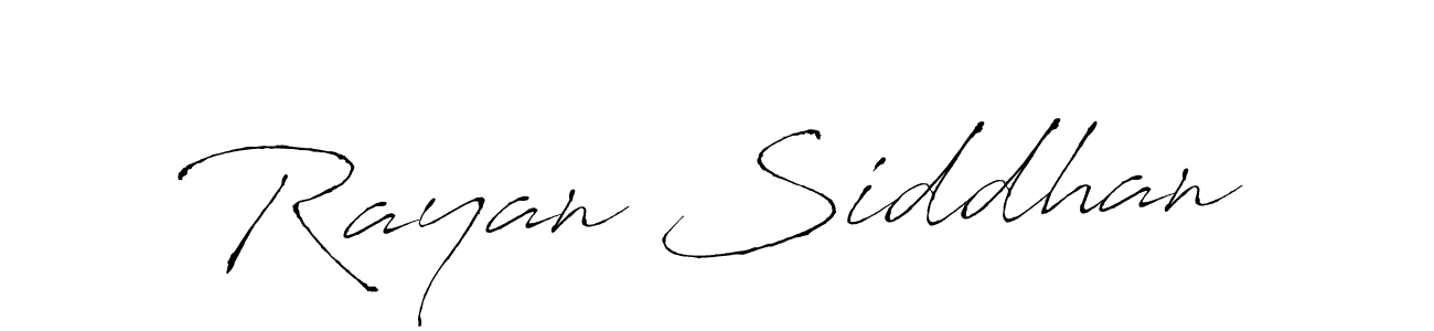 Rayan Siddhan stylish signature style. Best Handwritten Sign (Antro_Vectra) for my name. Handwritten Signature Collection Ideas for my name Rayan Siddhan. Rayan Siddhan signature style 6 images and pictures png