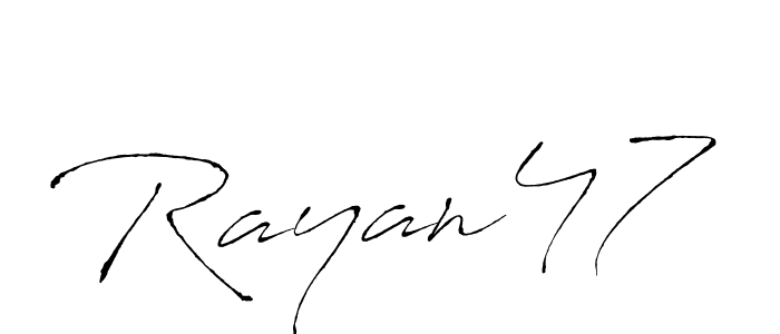 Create a beautiful signature design for name Rayan47. With this signature (Antro_Vectra) fonts, you can make a handwritten signature for free. Rayan47 signature style 6 images and pictures png