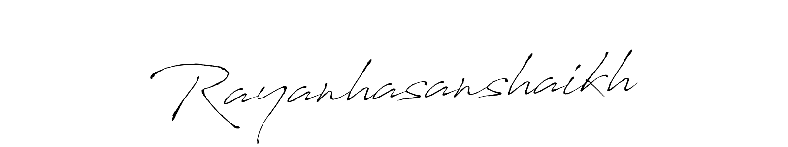 You should practise on your own different ways (Antro_Vectra) to write your name (Rayanhasanshaikh) in signature. don't let someone else do it for you. Rayanhasanshaikh signature style 6 images and pictures png