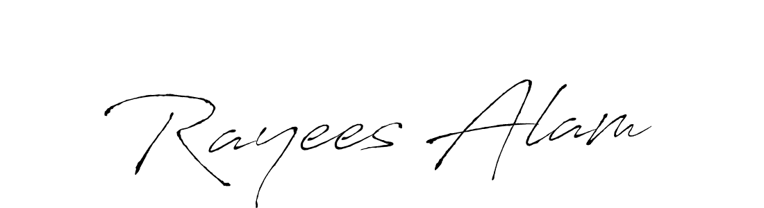 Make a beautiful signature design for name Rayees Alam. With this signature (Antro_Vectra) style, you can create a handwritten signature for free. Rayees Alam signature style 6 images and pictures png