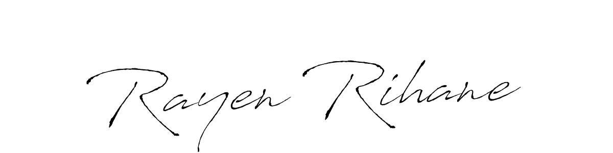 Design your own signature with our free online signature maker. With this signature software, you can create a handwritten (Antro_Vectra) signature for name Rayen Rihane. Rayen Rihane signature style 6 images and pictures png