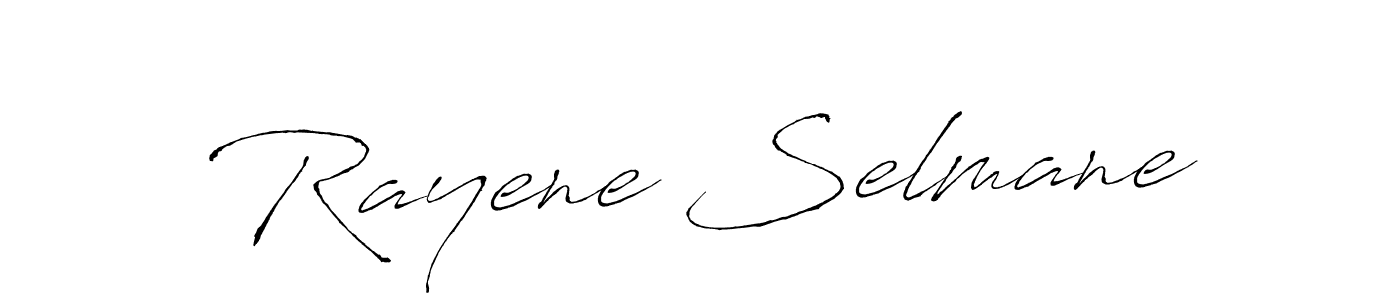 Rayene Selmane stylish signature style. Best Handwritten Sign (Antro_Vectra) for my name. Handwritten Signature Collection Ideas for my name Rayene Selmane. Rayene Selmane signature style 6 images and pictures png