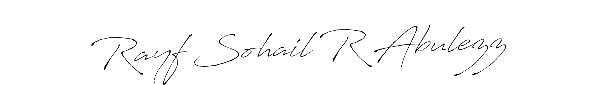 Rayf Sohail R Abulezz stylish signature style. Best Handwritten Sign (Antro_Vectra) for my name. Handwritten Signature Collection Ideas for my name Rayf Sohail R Abulezz. Rayf Sohail R Abulezz signature style 6 images and pictures png
