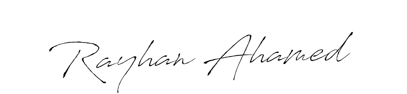 How to make Rayhan Ahamed name signature. Use Antro_Vectra style for creating short signs online. This is the latest handwritten sign. Rayhan Ahamed signature style 6 images and pictures png