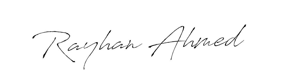 Also we have Rayhan Ahmed name is the best signature style. Create professional handwritten signature collection using Antro_Vectra autograph style. Rayhan Ahmed signature style 6 images and pictures png