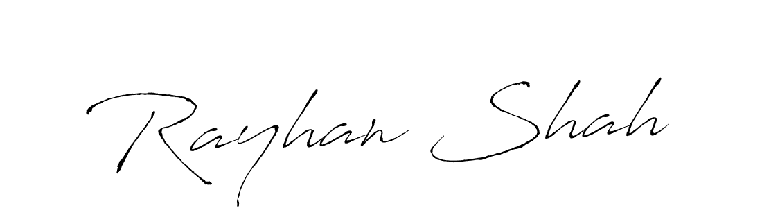 Antro_Vectra is a professional signature style that is perfect for those who want to add a touch of class to their signature. It is also a great choice for those who want to make their signature more unique. Get Rayhan Shah name to fancy signature for free. Rayhan Shah signature style 6 images and pictures png