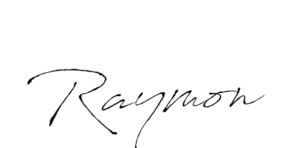 Use a signature maker to create a handwritten signature online. With this signature software, you can design (Antro_Vectra) your own signature for name Raymon. Raymon signature style 6 images and pictures png