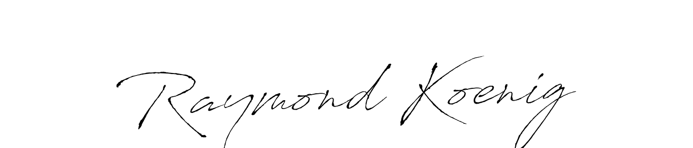 Make a beautiful signature design for name Raymond Koenig. With this signature (Antro_Vectra) style, you can create a handwritten signature for free. Raymond Koenig signature style 6 images and pictures png