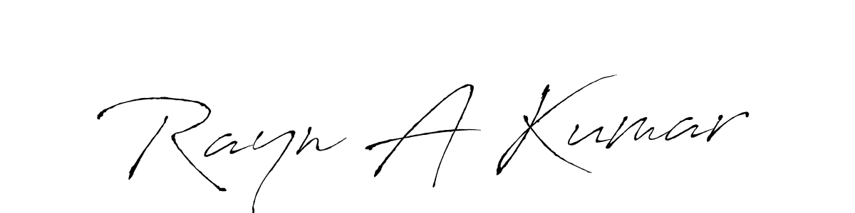 Antro_Vectra is a professional signature style that is perfect for those who want to add a touch of class to their signature. It is also a great choice for those who want to make their signature more unique. Get Rayn A Kumar name to fancy signature for free. Rayn A Kumar signature style 6 images and pictures png