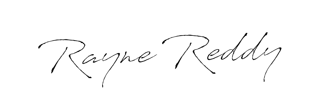 How to make Rayne Reddy name signature. Use Antro_Vectra style for creating short signs online. This is the latest handwritten sign. Rayne Reddy signature style 6 images and pictures png