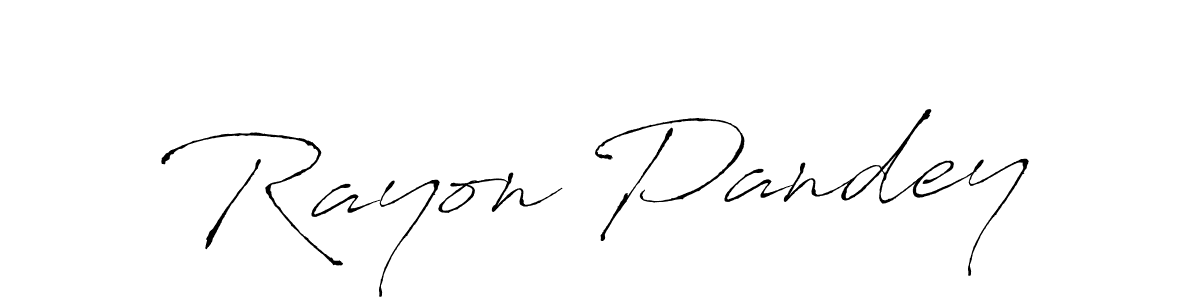 Create a beautiful signature design for name Rayon Pandey. With this signature (Antro_Vectra) fonts, you can make a handwritten signature for free. Rayon Pandey signature style 6 images and pictures png