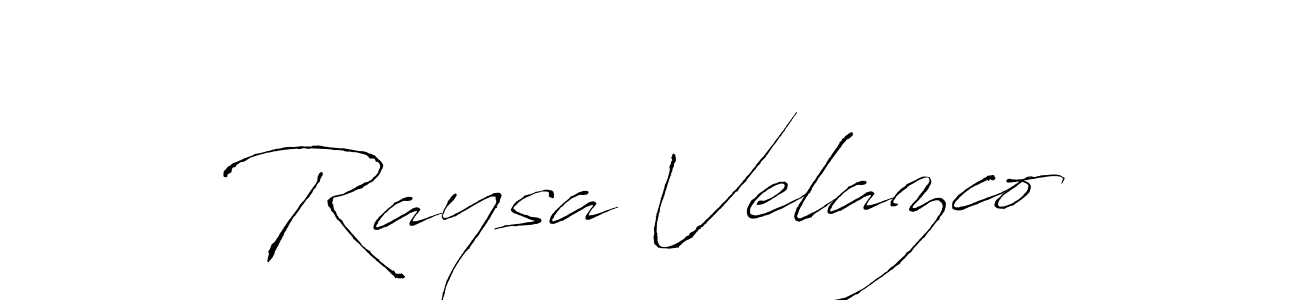 Make a beautiful signature design for name Raysa Velazco. With this signature (Antro_Vectra) style, you can create a handwritten signature for free. Raysa Velazco signature style 6 images and pictures png