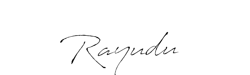 How to make Rayudu ✨ name signature. Use Antro_Vectra style for creating short signs online. This is the latest handwritten sign. Rayudu ✨ signature style 6 images and pictures png