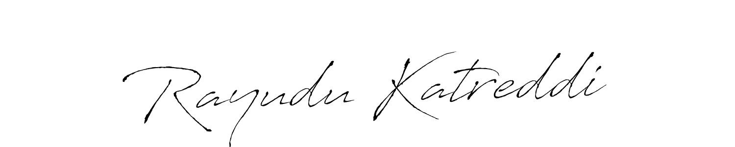 The best way (Antro_Vectra) to make a short signature is to pick only two or three words in your name. The name Rayudu Katreddi include a total of six letters. For converting this name. Rayudu Katreddi signature style 6 images and pictures png