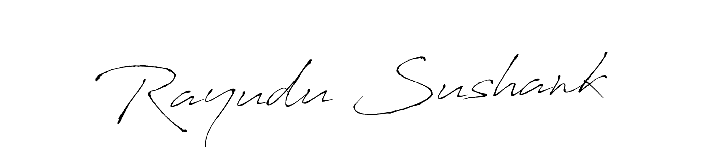 Rayudu Sushank stylish signature style. Best Handwritten Sign (Antro_Vectra) for my name. Handwritten Signature Collection Ideas for my name Rayudu Sushank. Rayudu Sushank signature style 6 images and pictures png