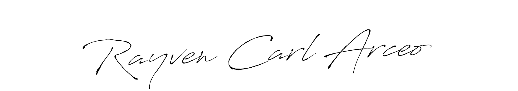 Make a beautiful signature design for name Rayven Carl Arceo. With this signature (Antro_Vectra) style, you can create a handwritten signature for free. Rayven Carl Arceo signature style 6 images and pictures png