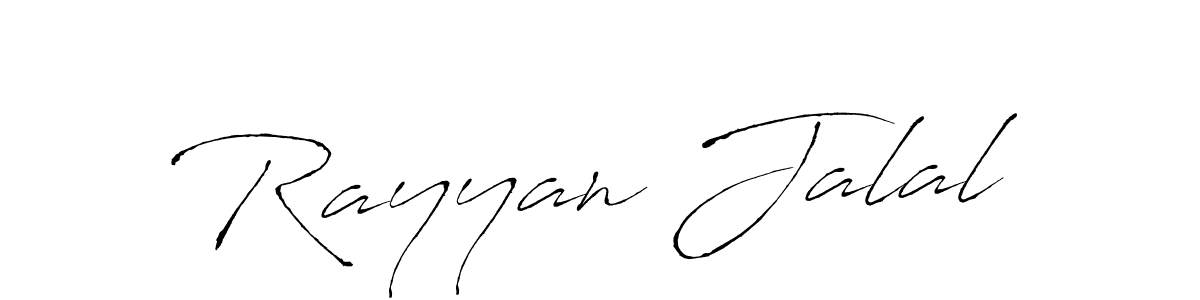 How to make Rayyan Jalal name signature. Use Antro_Vectra style for creating short signs online. This is the latest handwritten sign. Rayyan Jalal signature style 6 images and pictures png