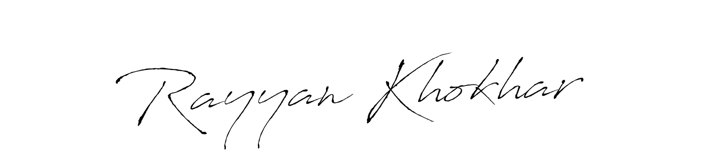 You can use this online signature creator to create a handwritten signature for the name Rayyan Khokhar. This is the best online autograph maker. Rayyan Khokhar signature style 6 images and pictures png