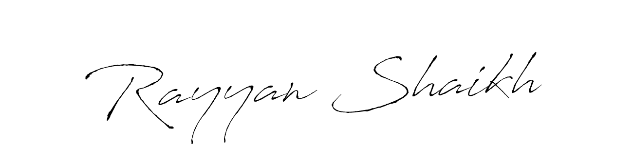 Also You can easily find your signature by using the search form. We will create Rayyan Shaikh name handwritten signature images for you free of cost using Antro_Vectra sign style. Rayyan Shaikh signature style 6 images and pictures png