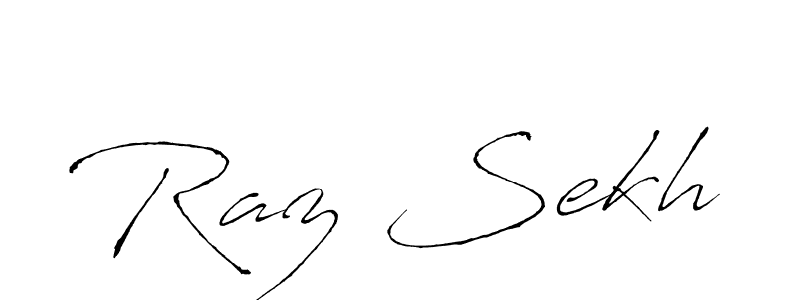 Create a beautiful signature design for name Raz Sekh. With this signature (Antro_Vectra) fonts, you can make a handwritten signature for free. Raz Sekh signature style 6 images and pictures png