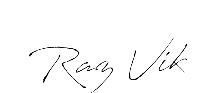 Also You can easily find your signature by using the search form. We will create Raz Vik name handwritten signature images for you free of cost using Antro_Vectra sign style. Raz Vik signature style 6 images and pictures png