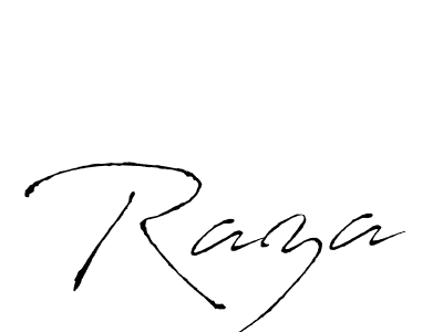 Make a beautiful signature design for name Raza. With this signature (Antro_Vectra) style, you can create a handwritten signature for free. Raza signature style 6 images and pictures png